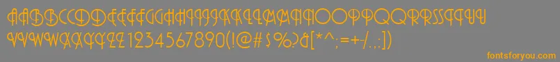 PizzicatoInitialsRegular Font – Orange Fonts on Gray Background