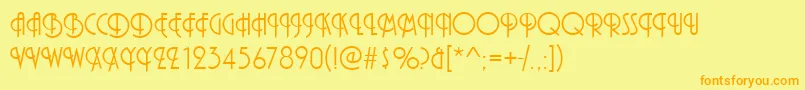 Lisätietoja PizzicatoInitialsRegular-fontista PizzicatoInitialsRegular-fontti – oranssit fontit keltaisella taustalla