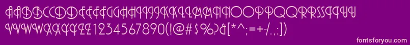 PizzicatoInitialsRegular Font – Pink Fonts on Purple Background
