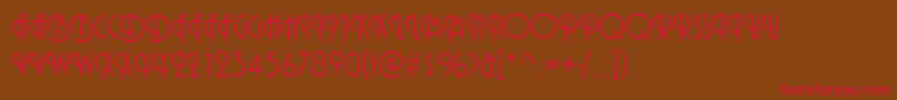 PizzicatoInitialsRegular Font – Red Fonts on Brown Background