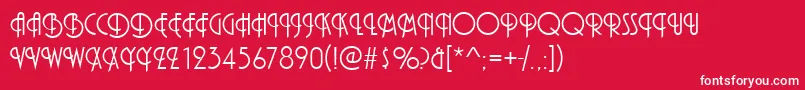 PizzicatoInitialsRegular Font – White Fonts on Red Background