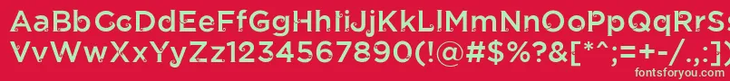 JathilanRegular Font – Green Fonts on Red Background