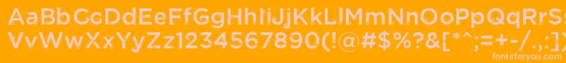 fuente JathilanRegular – Fuentes Rosadas Sobre Fondo Naranja