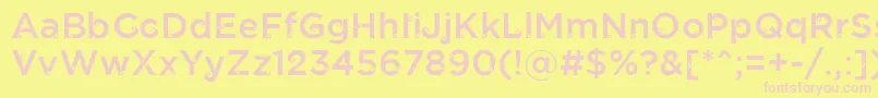 Шрифт JathilanRegular – розовые шрифты на жёлтом фоне