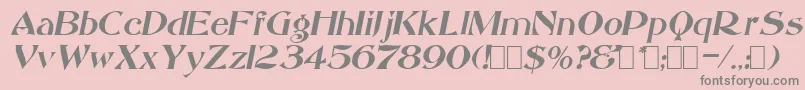 SacculeOblique Font – Gray Fonts on Pink Background