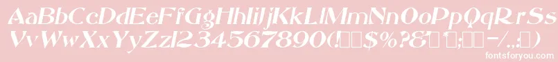 SacculeOblique Font – White Fonts on Pink Background