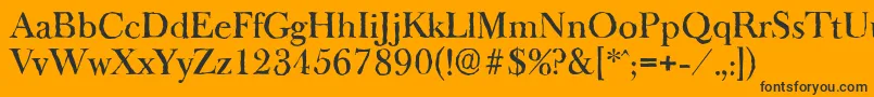 Шрифт BaskeroldantiqueMediumRegular – чёрные шрифты на оранжевом фоне