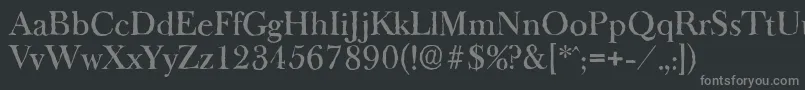 BaskeroldantiqueMediumRegular Font – Gray Fonts on Black Background