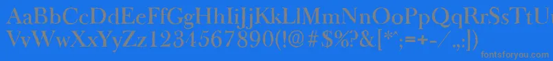 BaskeroldantiqueMediumRegular Font – Gray Fonts on Blue Background