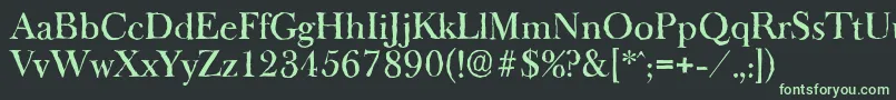 BaskeroldantiqueMediumRegular Font – Green Fonts on Black Background