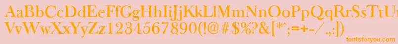 BaskeroldantiqueMediumRegular Font – Orange Fonts on Pink Background