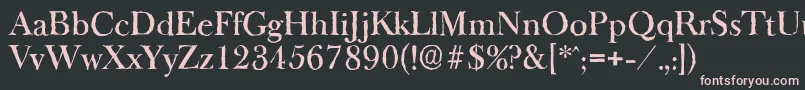 Шрифт BaskeroldantiqueMediumRegular – розовые шрифты на чёрном фоне