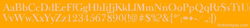 BaskeroldantiqueMediumRegular Font – Pink Fonts on Orange Background