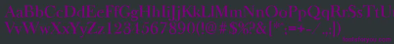BaskeroldantiqueMediumRegular Font – Purple Fonts on Black Background