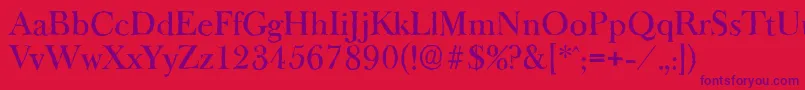 BaskeroldantiqueMediumRegular Font – Purple Fonts on Red Background