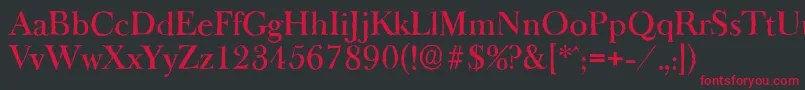 BaskeroldantiqueMediumRegular Font – Red Fonts on Black Background