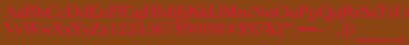 BaskeroldantiqueMediumRegular Font – Red Fonts on Brown Background