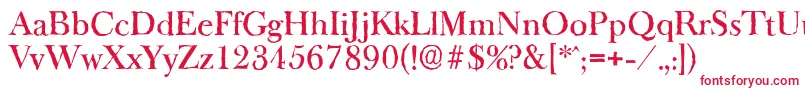 BaskeroldantiqueMediumRegular-Schriftart – Rote Schriften auf weißem Hintergrund