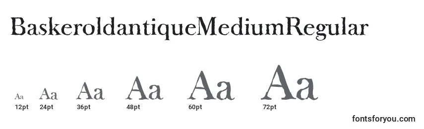 Größen der Schriftart BaskeroldantiqueMediumRegular