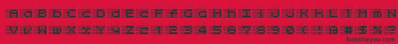 LogicTwentyFiveNormal Font – Black Fonts on Red Background