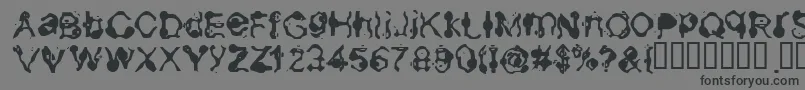 Aneurysm Font – Black Fonts on Gray Background