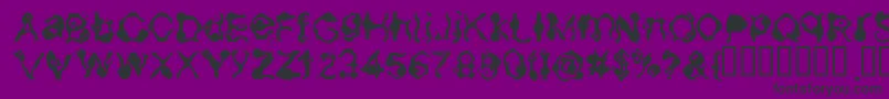 Aneurysm-Schriftart – Schwarze Schriften auf violettem Hintergrund