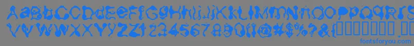 Aneurysm Font – Blue Fonts on Gray Background