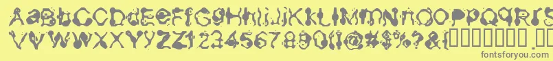 Шрифт Aneurysm – серые шрифты на жёлтом фоне