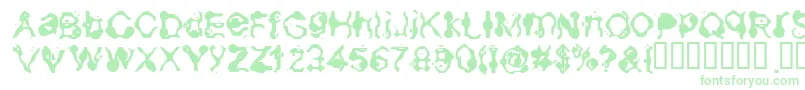 Шрифт Aneurysm – зелёные шрифты