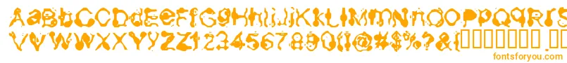 Aneurysm Font – Orange Fonts on White Background