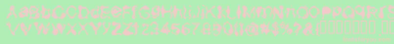 Aneurysm Font – Pink Fonts on Green Background