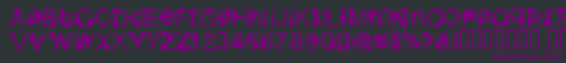 Aneurysm Font – Purple Fonts on Black Background