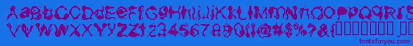 Шрифт Aneurysm – фиолетовые шрифты на синем фоне