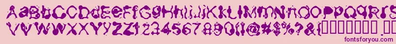 Aneurysm Font – Purple Fonts on Pink Background