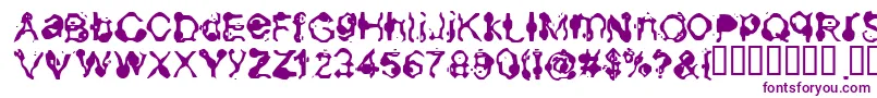 Aneurysm Font – Purple Fonts on White Background