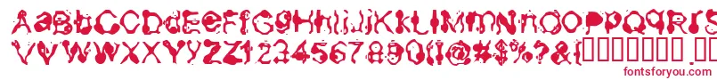 Шрифт Aneurysm – красные шрифты