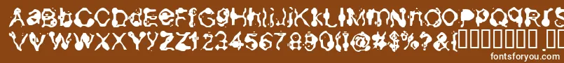 Aneurysm-fontti – valkoiset fontit ruskealla taustalla