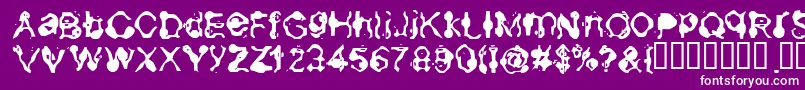 Шрифт Aneurysm – белые шрифты на фиолетовом фоне