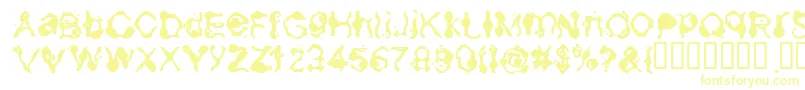 Aneurysm-Schriftart – Gelbe Schriften