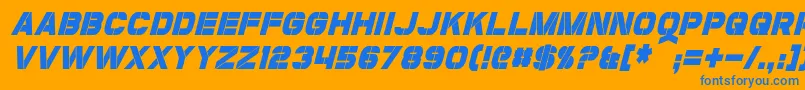 CoulsonCondensedItalic Font – Blue Fonts on Orange Background