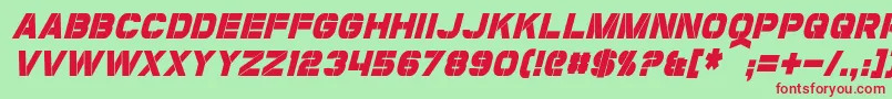 CoulsonCondensedItalic Font – Red Fonts on Green Background