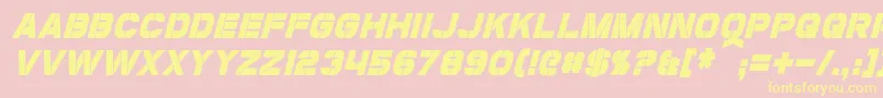 CoulsonCondensedItalic Font – Yellow Fonts on Pink Background