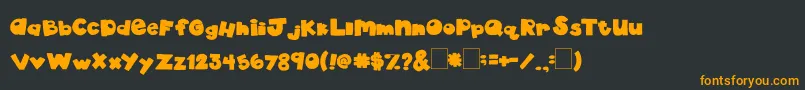 2peasDramaQueen Font – Orange Fonts on Black Background