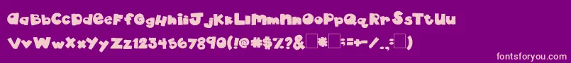 2peasDramaQueen Font – Pink Fonts on Purple Background