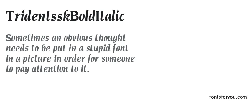 TridentsskBoldItalic-fontti