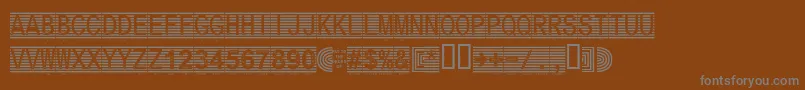 Secure18a-Schriftart – Graue Schriften auf braunem Hintergrund