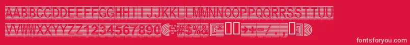 Secure18a Font – Pink Fonts on Red Background