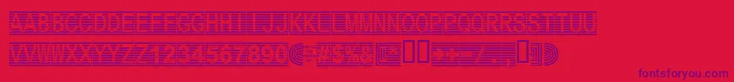 Fonte Secure18a – fontes roxas em um fundo vermelho