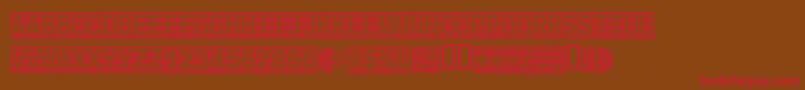 Secure18a Font – Red Fonts on Brown Background