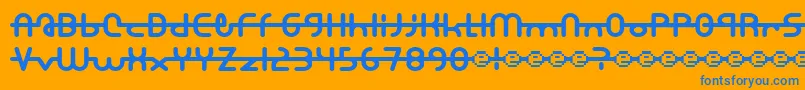 fuente A.Lewis – Fuentes Azules Sobre Fondo Naranja